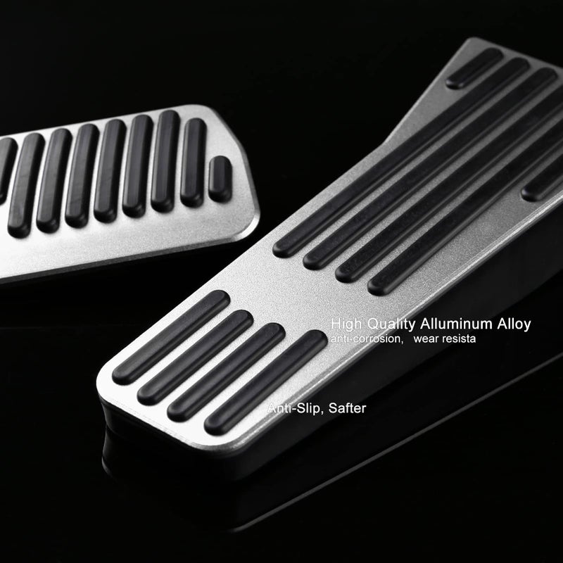 ANFOKAS for Mazda 3 CX-30 MX-30 CX-50 CX-90 Accessories Sporty Anti-Slip Auto Car Interior Foot Pedal Covers Rest Brake Gas Accelerator Pedal Pads -Silver - Image 5
